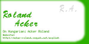 roland acker business card